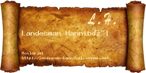 Landesman Hannibál névjegykártya